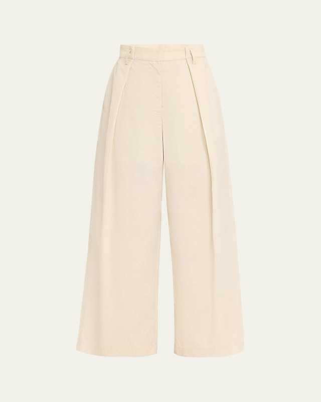 Abstract Animal Jacquard Pleated Wide Leg Pants